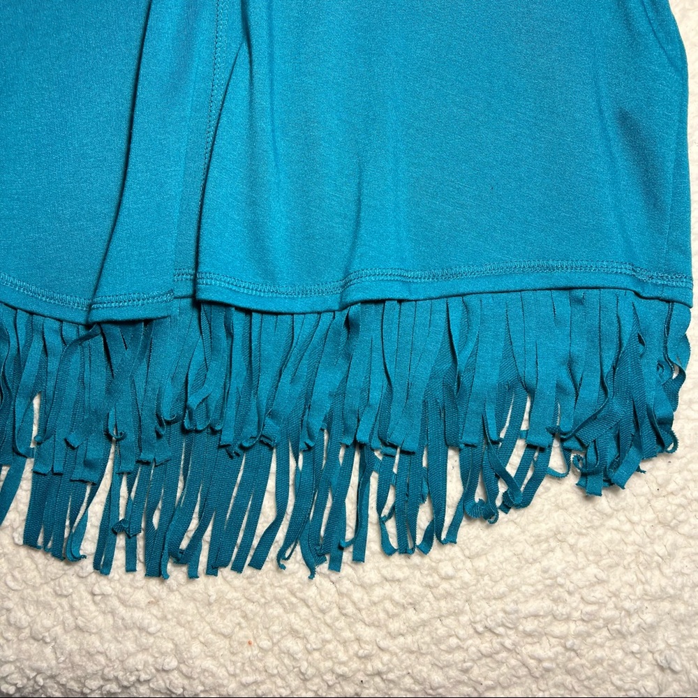 Ruby Rd. Fringe Hem Tunnel Neck Top - Picture 3 of 6